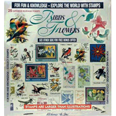 HE Harris & Co - Birds & Flowers -- 25 Stamps #18562