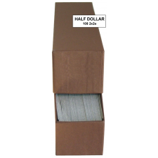 Guardhouse - 100ct Half Dollar 2x2 Paper Holders and Brown Box