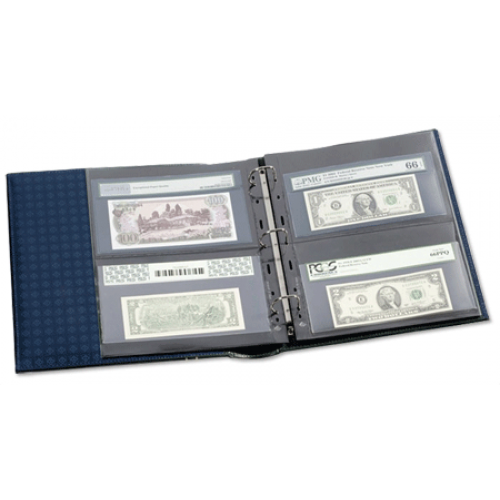 High Quality Banknotes Album Integrated Clear Pages Modern Notes Leatherette US 