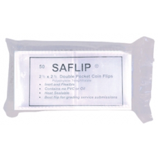 SAFLIP - 2.5x2.5 Non-Vinyl Coin Flips 50ct