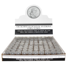 Dollar - Small Size Whitman Round Coin Tubes, 20ct, Box of 100