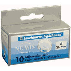 Lighthouse - 34mm - Coin Capsules - Pack of 10