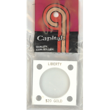Capital Plastics - Liberty $20.00 Gold #144 - White