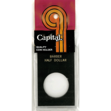 Capital Plastics - Barber Half Dollar - 2x3 Snaplock - Black
