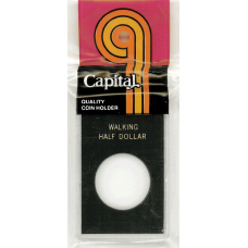 Capital Plastics - Walking Half Dollar - 2x3 Snaplock - Black