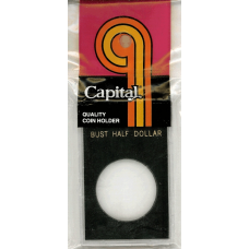 Capital Plastics - Bust Half Dollar - 2x3 Snaplock - Black