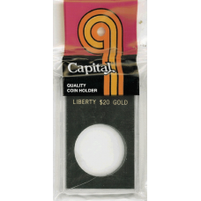 Capital Plastics - Liberty $20.00 Gold - 2x3 Snaplock - Black