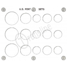 Capital Plastics - U.S. Mint Set - 3 Sets of 5 Coins -White