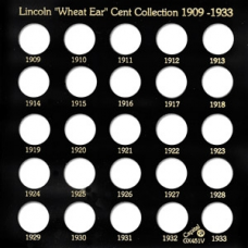 Capital Plastics - Lincoln Cents 1909-1933 - Date Set - GX451V