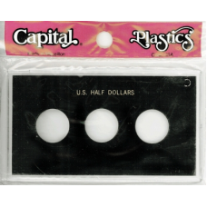 Capital Plastics - US Half Dollars - 3 Ports - Blank - Black