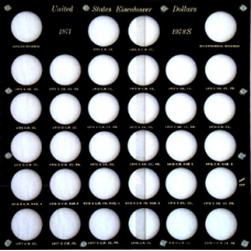 Capital Plastics - Complete Eisenhower Dollars -2 Reverses- Blac