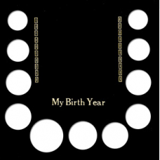 Capital Plastics My Birth Year (Sac.$, .50, 5 quarters, .10, 2 nickels, .01)