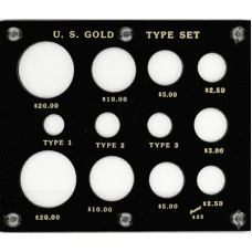 Gold Type Set Lib. 20, 10, 5, 3, 2.50, Type I,II,III