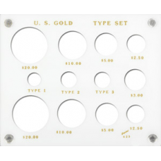 Capital Plastics - Gold Type Set Lib. 20, 10, 5, 3, 2.50, Type I