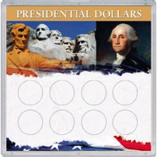 Frosty Case - 8 Holes - Presidential Dollar - Mount Rushmore
