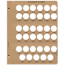 Dansco Album Jefferson Nickels 7113 Page #4 1983-2000