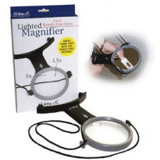 HE Harris & Co - 1.5x, 3x - Hands-Free Illuminated Magnifier