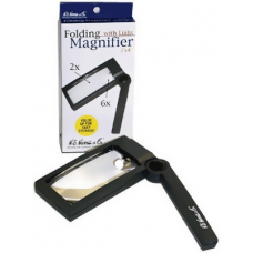 HE Harris & Co - 2x & 6x - Illuminated Folding Magnifier