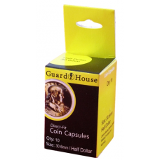 Guardhouse Round Coin Capsules - Half Dollar Direct fit 10ct