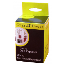 Guardhouse Round Coin Capsules - Silver Rounds 39mm - 10ct