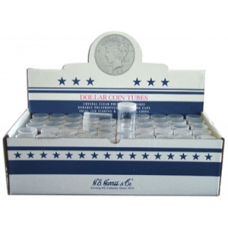 Dollar - Large Size - HE Harris Round Coin Tubes, Box of 100