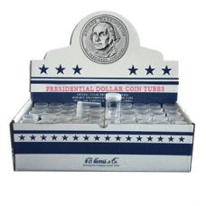 Dollar - Small Size HE Harris Round Coin Tubes 25ct, Box of 100