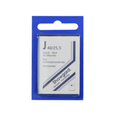 Showgard - 40x25mm Showgard Mounts - Pre-cut Singles (Black)