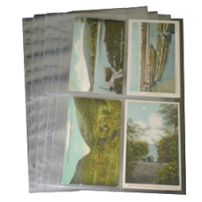 Supersafe - 4 Pocket Post Card Archival Polyproplyene Pages, Cle Supersafe - 4 Pocket Post Card Archival Polyproplyene Pages, Cle