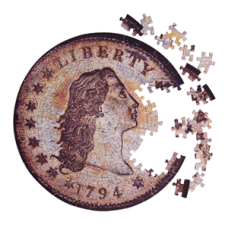 Coin Puzzle Co - Coin Puzzle Contursi 1794 Silver Dollar #18772 Coin Puzzle Co - Coin Puzzle Contursi 1794 Silver Dollar #18772