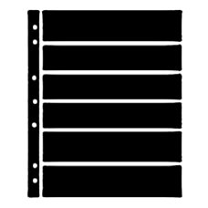 Hagner Stock Sheets 6 Row Black One Sided