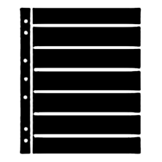 Hagner Stock Sheets 7 Row Black One Sided