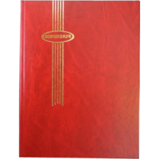 Supersafe - Stockbook - 64 Black Pages - Red Padded Cover