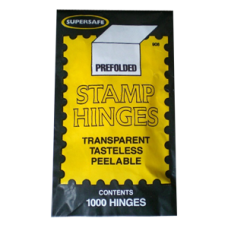 Supersafe Hinges - package of 1000, pre-folded. Supersafe Hinges - package of 1000, pre-folded.