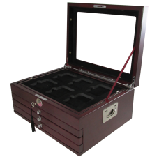 Guardhouse - Deluxe Glass Top Wood Box - 24 NGC or PCGS Slabs