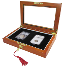 Guardhouse -Glass Top Wood Box - 2 Slabs