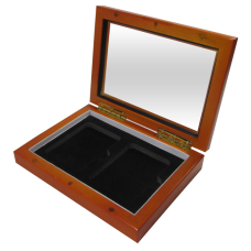 Wood Glass-top Display Slab Box - 2 Slab Universal