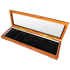 Guardhouse -Glass Top Wood Box - 5 Slabs