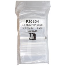Zip Lock Bag - 3x4 -2 Mil - Clear