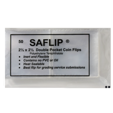 SAFLIP - 2.5x2.5 Non-Vinyl Coin Flips 50ct