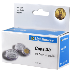 Lighthouse - 33mm - Coin Capsules - Pack of 10