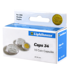 Lighthouse - 34mm - Coin Capsules - Pack of 10