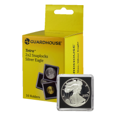 Guardhouse - 2x2 Silver Eagle Tetra Snaplock - 10 Pack Guardhouse - 2x2 Silver Eagle Tetra Snaplock - 10 Pack