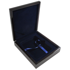 Oversized NGC Slab Box with Dome Lid and Piano Finish - Mahogany Gloss