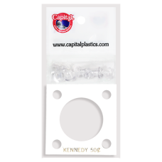 Capital Plastics - Kennedy Half #144 - White Capital Plastics - Kennedy Half #144 - White