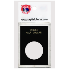 Capital Plastics - Barber Half Dollar - 2x3 Snaplock - Black
