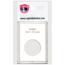 Capital Plastics - Barber Half Dollar - 2x3 Snaplock - White