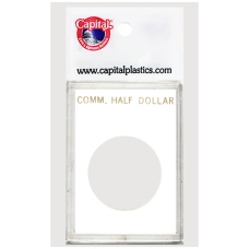 Capital Plastics - Comm. Half Dollar - 2x3 Snaplock - White