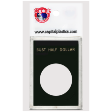 Capital Plastics - Bust Half Dollar - 2x3 Snaplock - Black