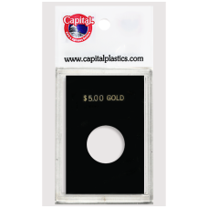 Capital Plastics - $5.00 Gold - 2x3 Snaplock - Black
