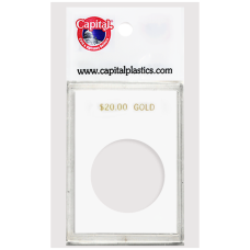 Capital Plastics - $20.00 Gold - 2x3 Snaplock - White